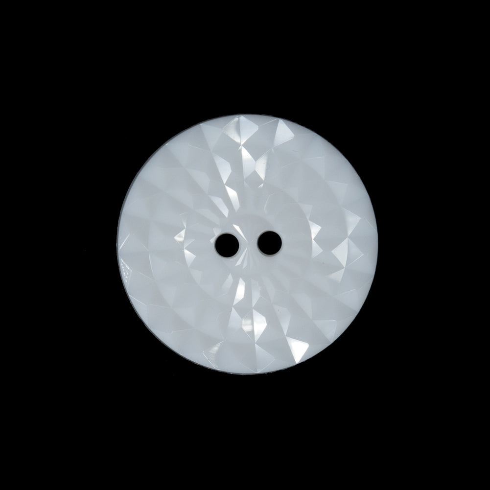 White Etched 2-Hole Plastic Button - 36L/23mm White Etched 2-Hole Plastic Button - 36L/23mm