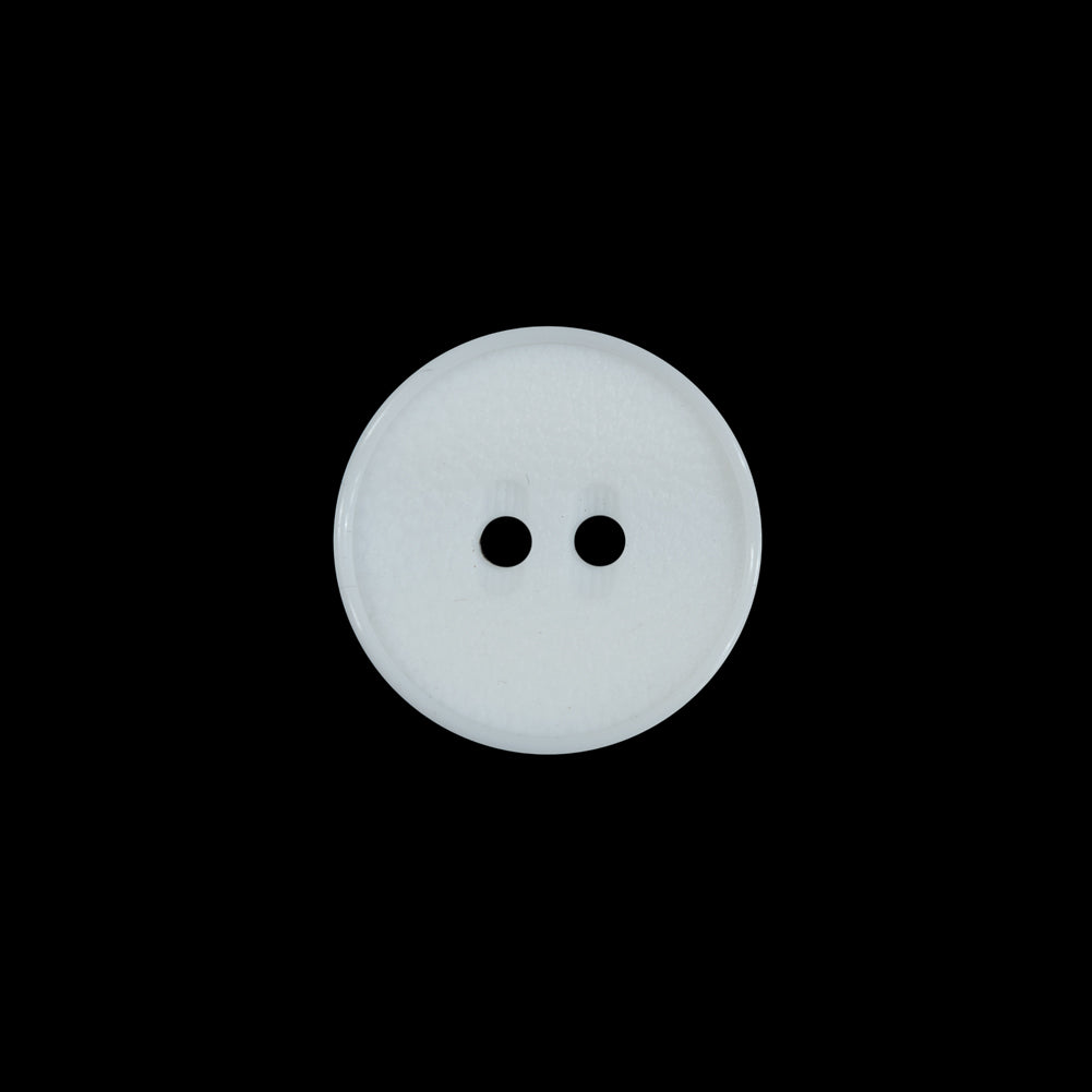 White 2-Hole Concaved Button - 24L/15mm White 2-Hole Concaved Button - 24L/15mm