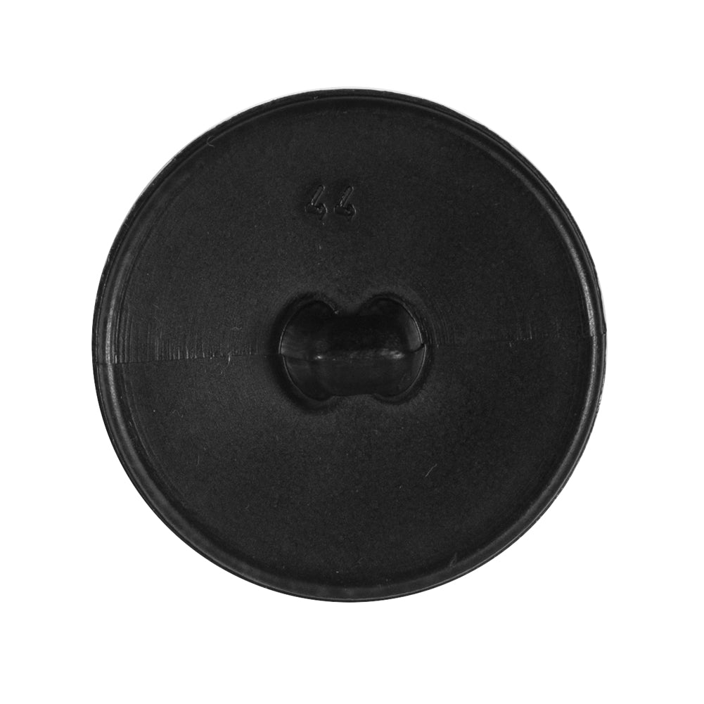 Black Shiny Etched Plastic Button - 44L/28mm Detail Black Shiny Etched Plastic Button - 44L/28mm Detail