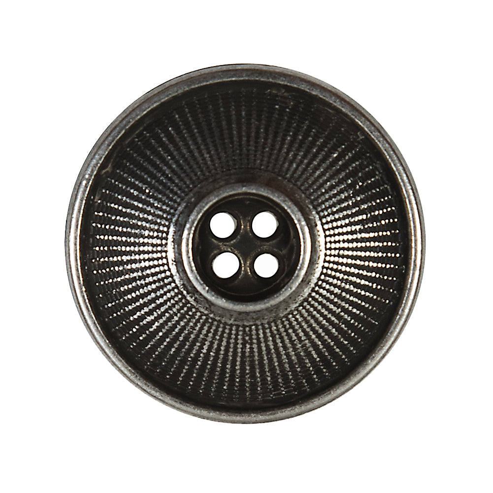 Italian Silver Metal 4-Hole Button - 44L/28mm Italian Silver Metal 4-Hole Button - 44L/28mm