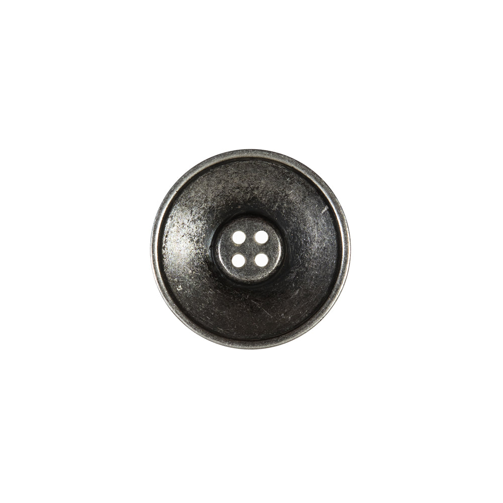 Italian Silver Metal 4-Hole Button - 18L/11.5mm Detail Italian Silver Metal 4-Hole Button - 18L/11.5mm Detail