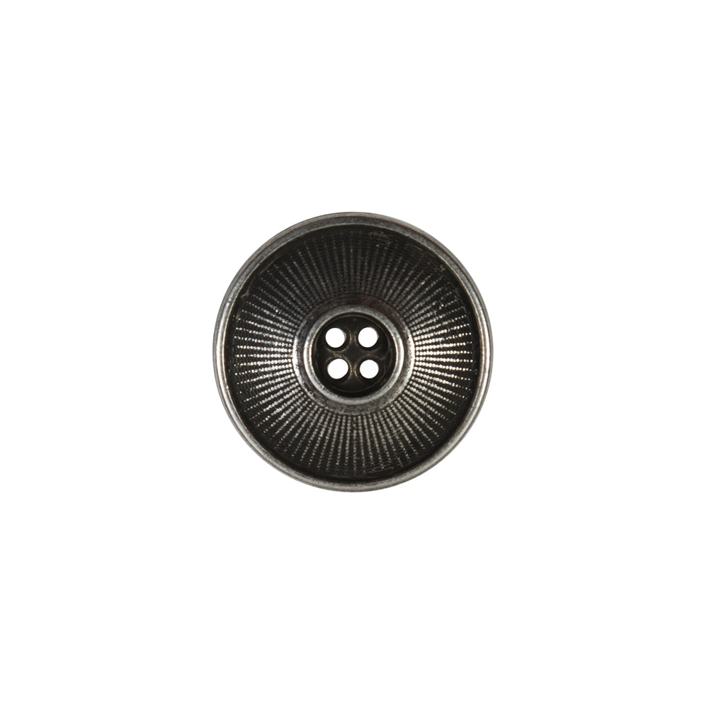 Italian Silver Metal 4-Hole Button - 18L/11.5mm Italian Silver Metal 4-Hole Button - 18L/11.5mm