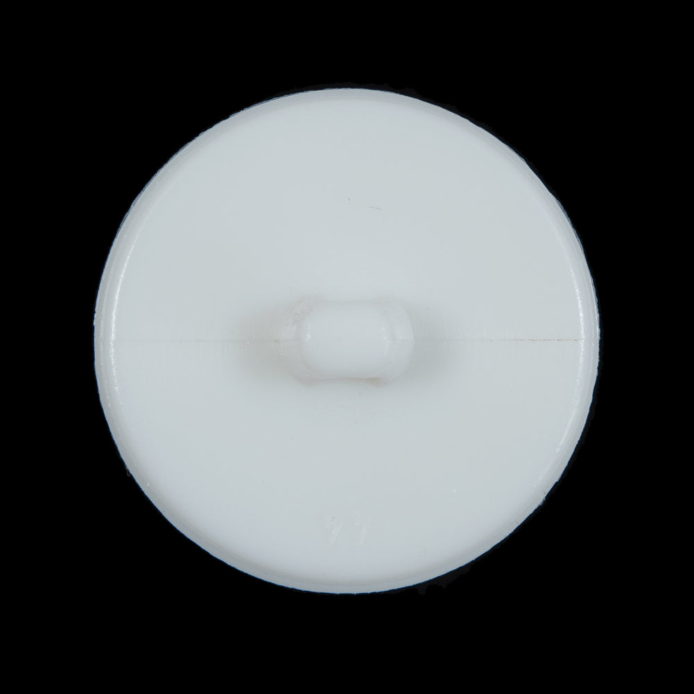 Italian White Floral Etched Shank Back Button - 44L/28mm Detail Italian White Floral Etched Shank Back Button - 44L/28mm Detail