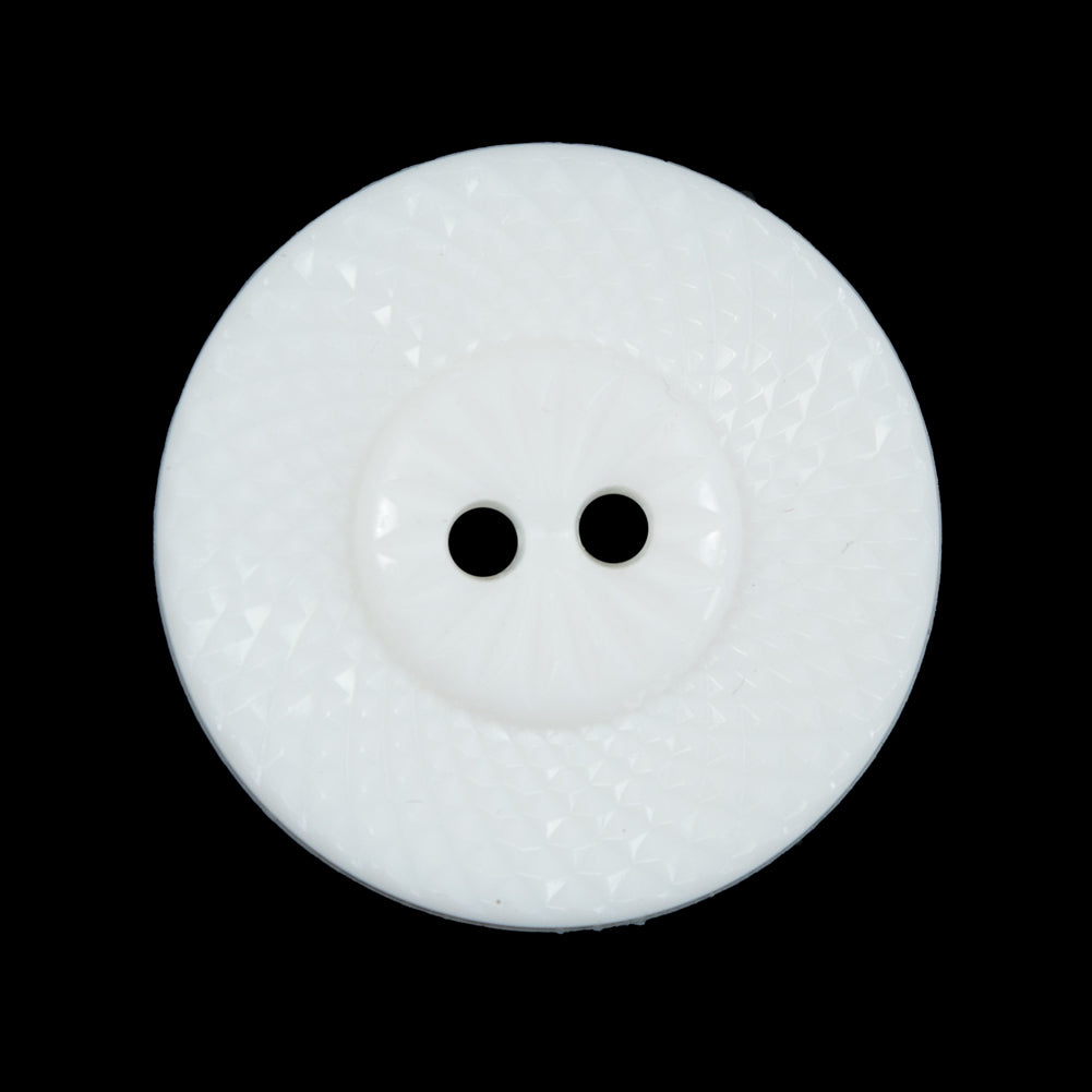 Italian White Beveled 2-Hole Button - 44L/28mm Italian White Beveled 2-Hole Button - 44L/28mm