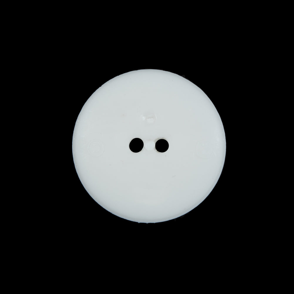 Italian White Beveled 2-Hole Button - 36L/23mm Detail Italian White Beveled 2-Hole Button - 36L/23mm Detail