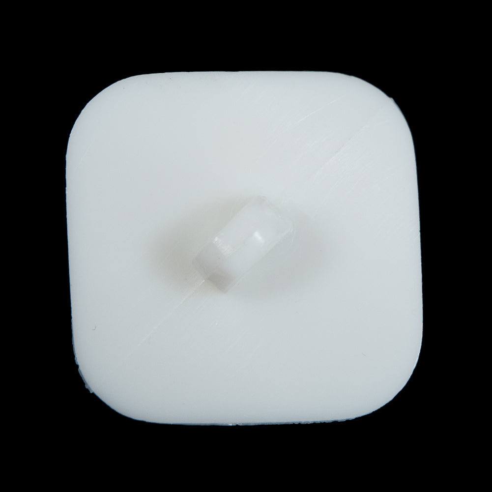 White Curved Square Shank Back Button - 44L/28mm Detail White Curved Square Shank Back Button - 44L/28mm Detail