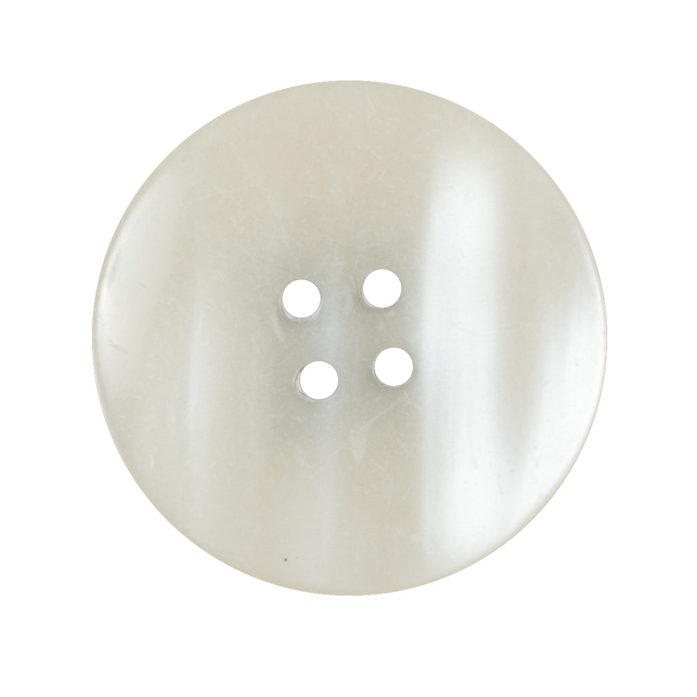 Ivory and Black 4-Hole Button - 44L/28mm Detail Ivory and Black 4-Hole Button - 44L/28mm Detail
