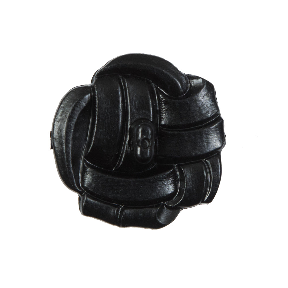 Black Knotted Plastic Button - 40L/25.5mm Detail Black Knotted Plastic Button - 40L/25.5mm Detail