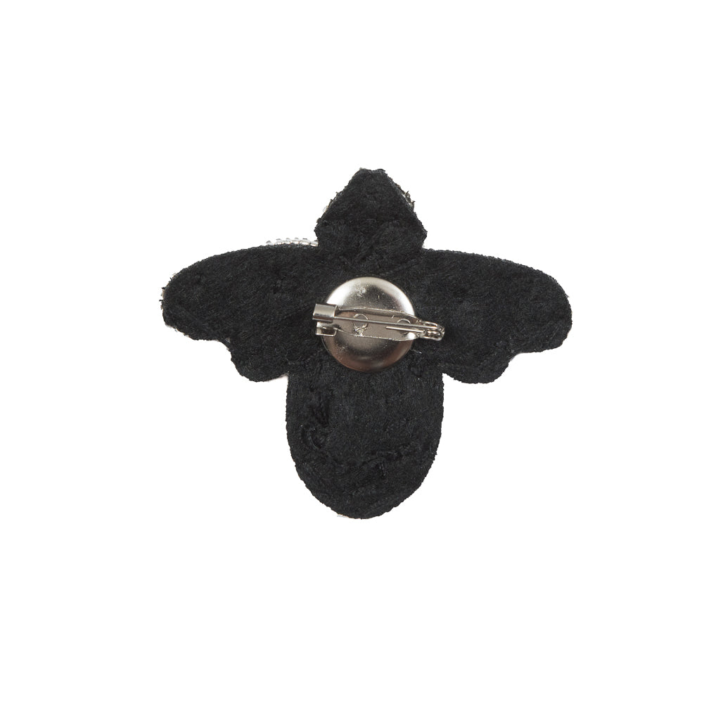 Italian Bee Brooch with Beads and Rhinestones - 2.5" x 2" Detail Italian Bee Brooch with Beads and Rhinestones - 2.5" x 2" Detail