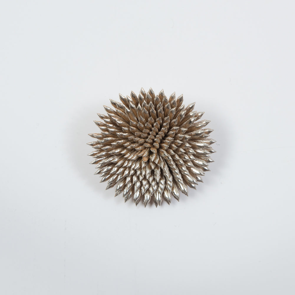 Italian Gold Faux Leather Flower Brooch- 2" Italian Gold Faux Leather Flower Brooch- 2"