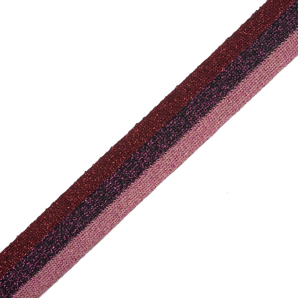 Red/Purple/Pink Lurex Knit Trim - 1.25" Detail Red/Purple/Pink Lurex Knit Trim - 1.25" Detail