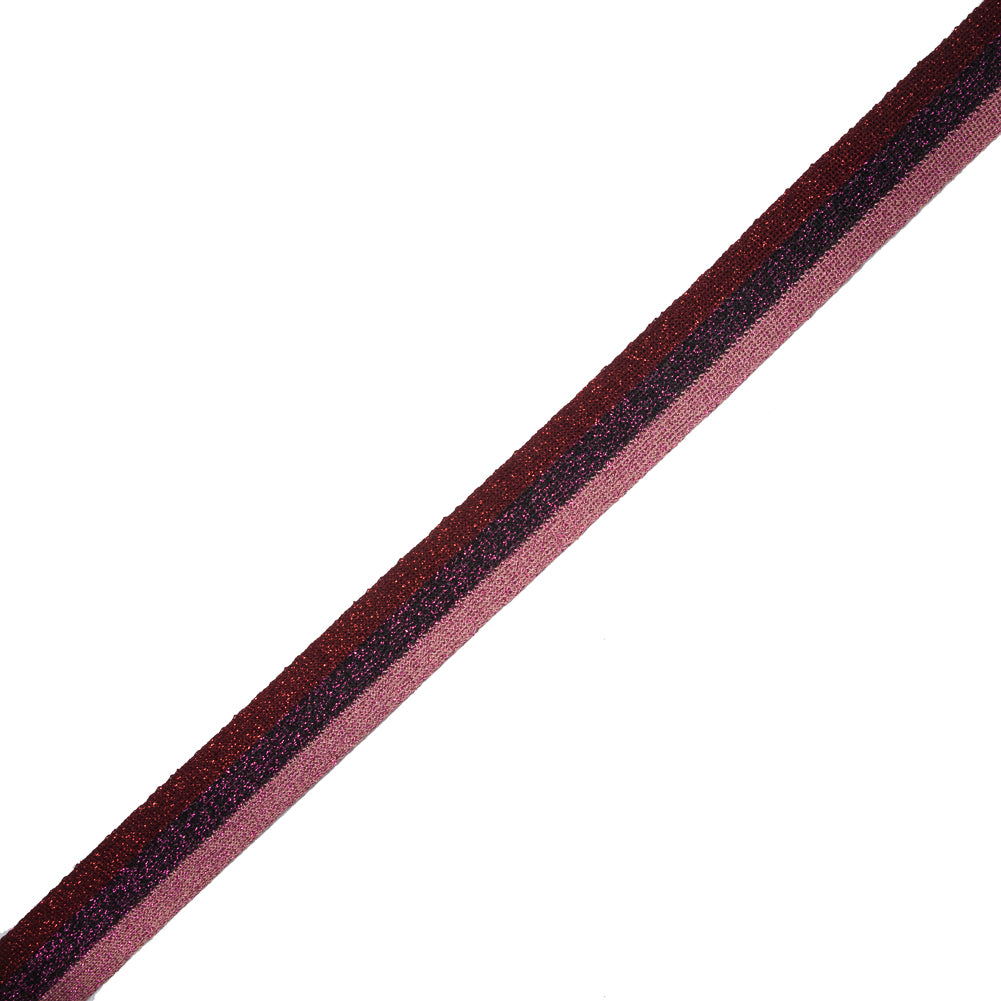 Red/Purple/Pink Lurex Knit Trim - 1.25" Red/Purple/Pink Lurex Knit Trim - 1.25"