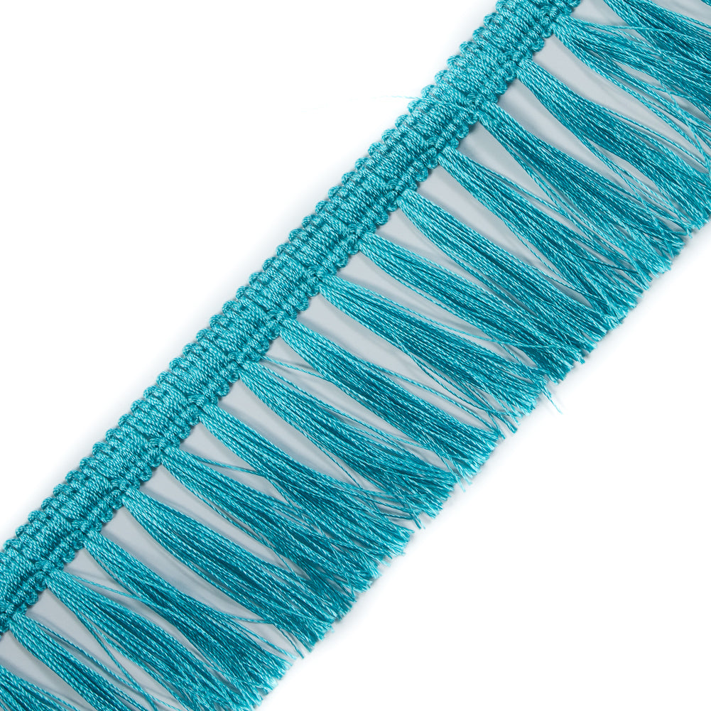 Italian Turquoise Tassel Fringe - 2.5" Detail Italian Turquoise Tassel Fringe - 2.5" Detail