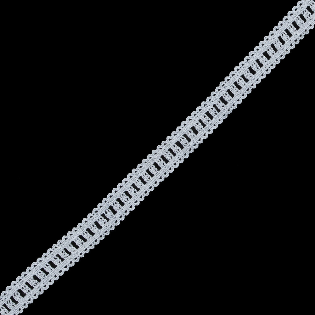White Stretch Crochet Trim - 0.5" Detail White Stretch Crochet Trim - 0.5" Detail