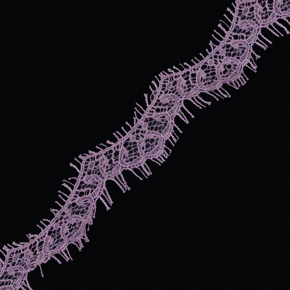 Dusty Mauve Eyelash Lace Trim - 1" Detail Dusty Mauve Eyelash Lace Trim - 1" Detail