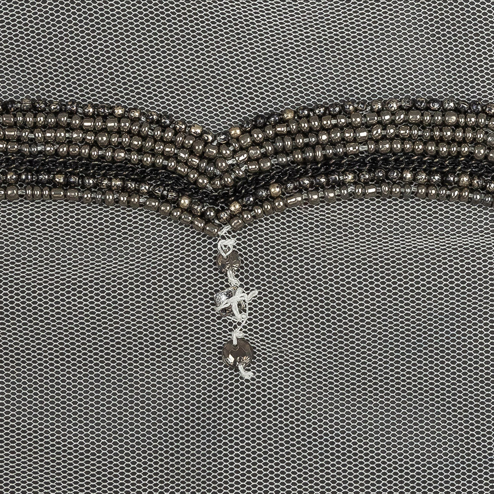 Italian Cloud Dancer Beaded and Scalloped Trim - 3.5" Detail Italian Cloud Dancer Beaded and Scalloped Trim - 3.5" Detail