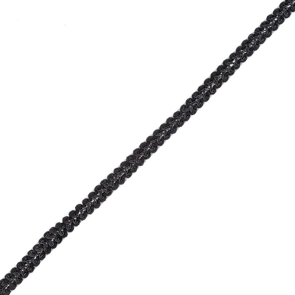 Black Looped Yarn Braid - 0.5" Black Looped Yarn Braid - 0.5"
