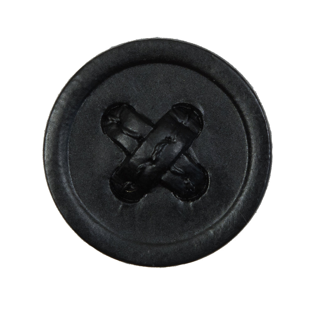 Black Cross Stitch Plastic Shank Back Button - 44L/28mm Black Cross Stitch Plastic Shank Back Button - 44L/28mm