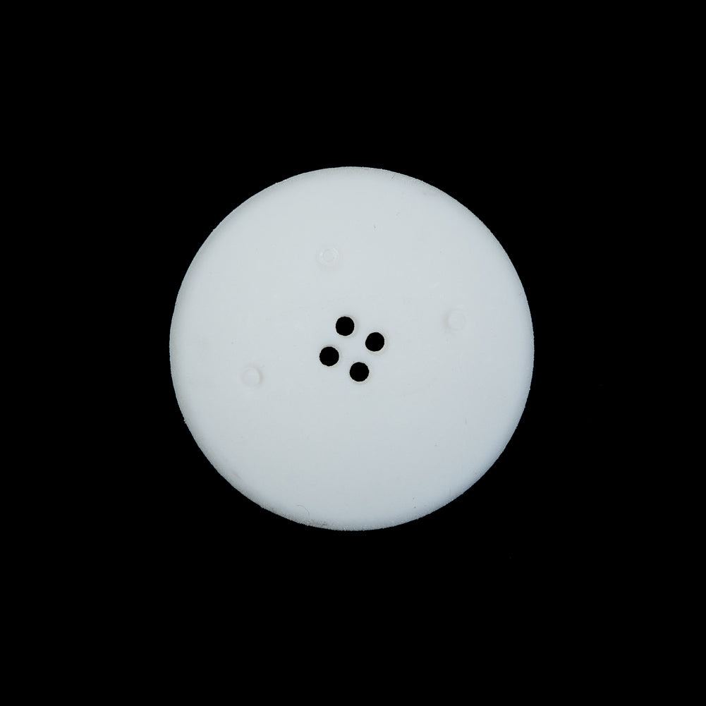 White Textured Concaved Plastic Button - 36L/23mm Detail White Textured Concaved Plastic Button - 36L/23mm Detail
