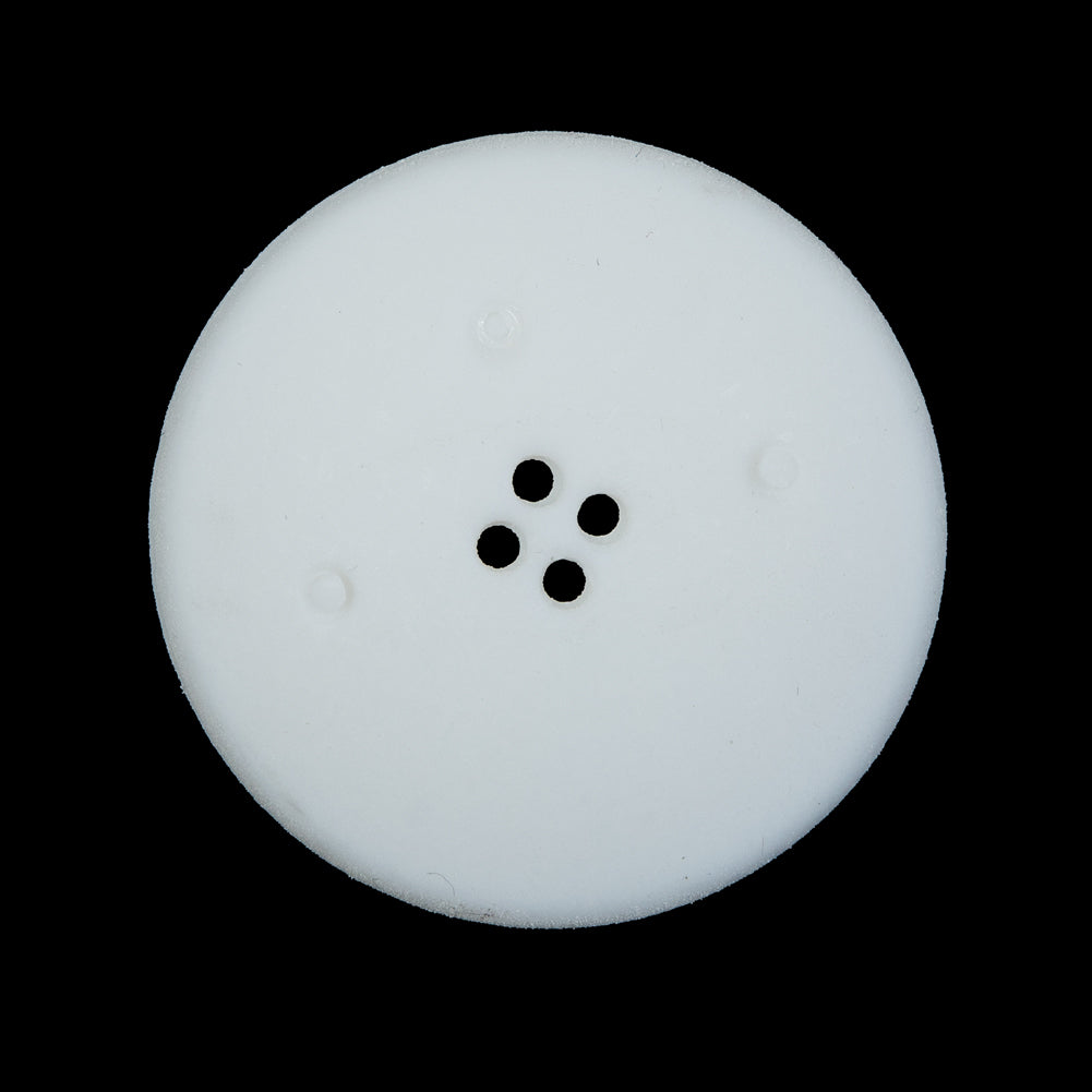 White Textured Concaved Plastic Button - 44L/28mm Detail White Textured Concaved Plastic Button - 44L/28mm Detail