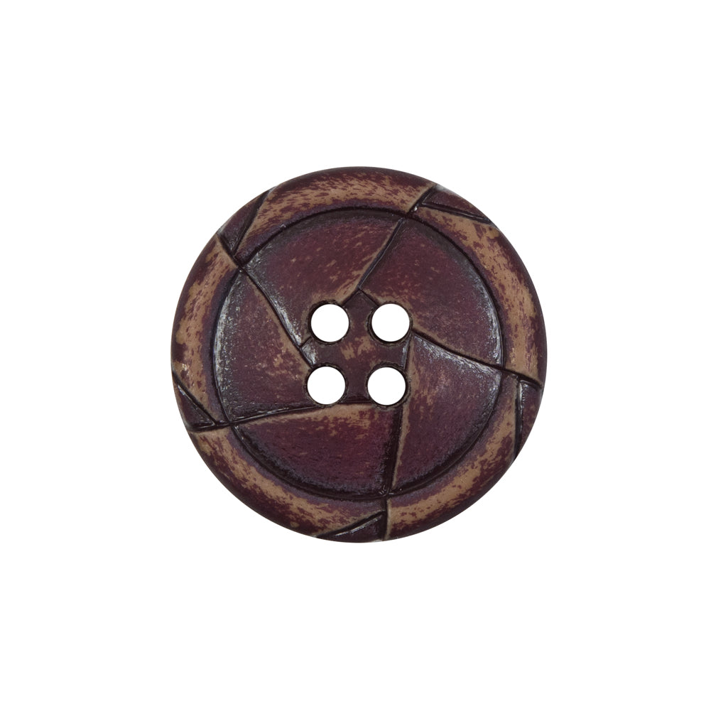 Purple Weathered Plastic 4-Hole Button - 36L/23mm