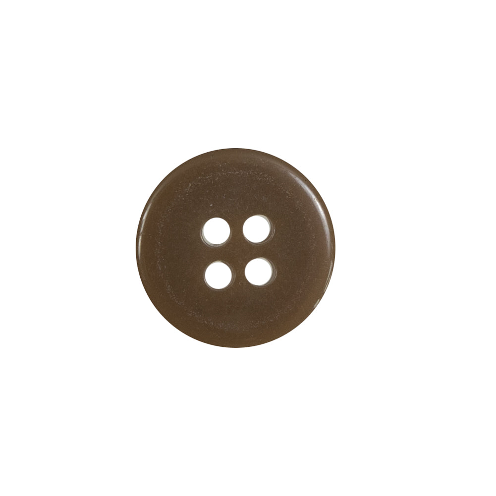 Brown 4-Hole Plastic Button - 24L/15mm Detail Brown 4-Hole Plastic Button - 24L/15mm Detail