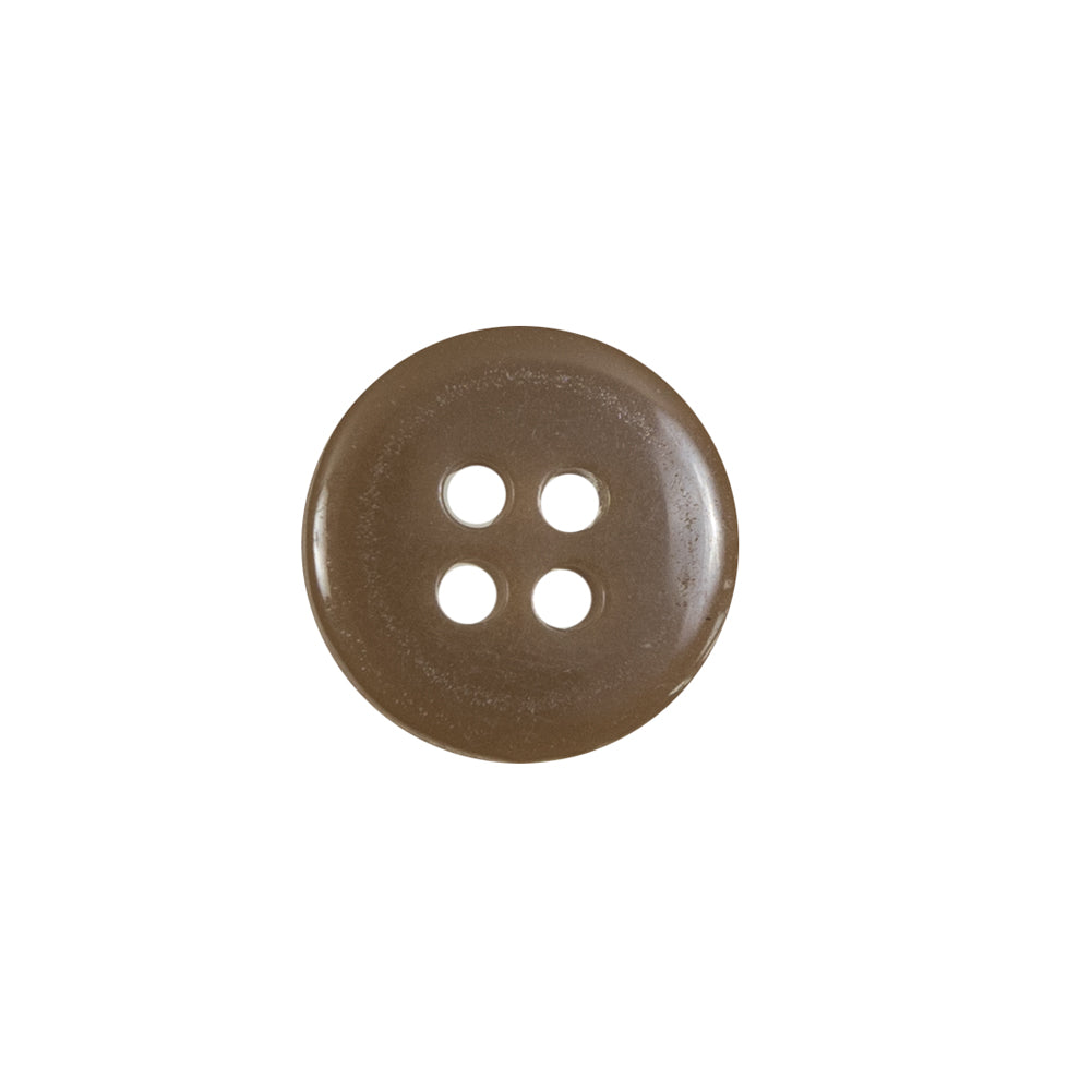 Brown 4-Hole Plastic Button - 24L/15mm Brown 4-Hole Plastic Button - 24L/15mm