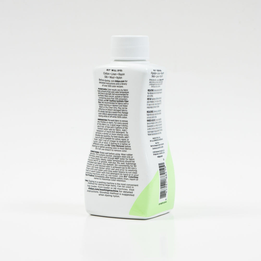 Rit All-Purpose Liquid Fabric Dye - Neon Green - 8oz Bottle Detail Rit All-Purpose Liquid Fabric Dye - Neon Green - 8oz Bottle Detail