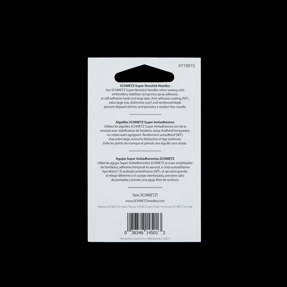 Schmetz Super Nonstick Machine Needles - 70/10 - 5 ct Detail