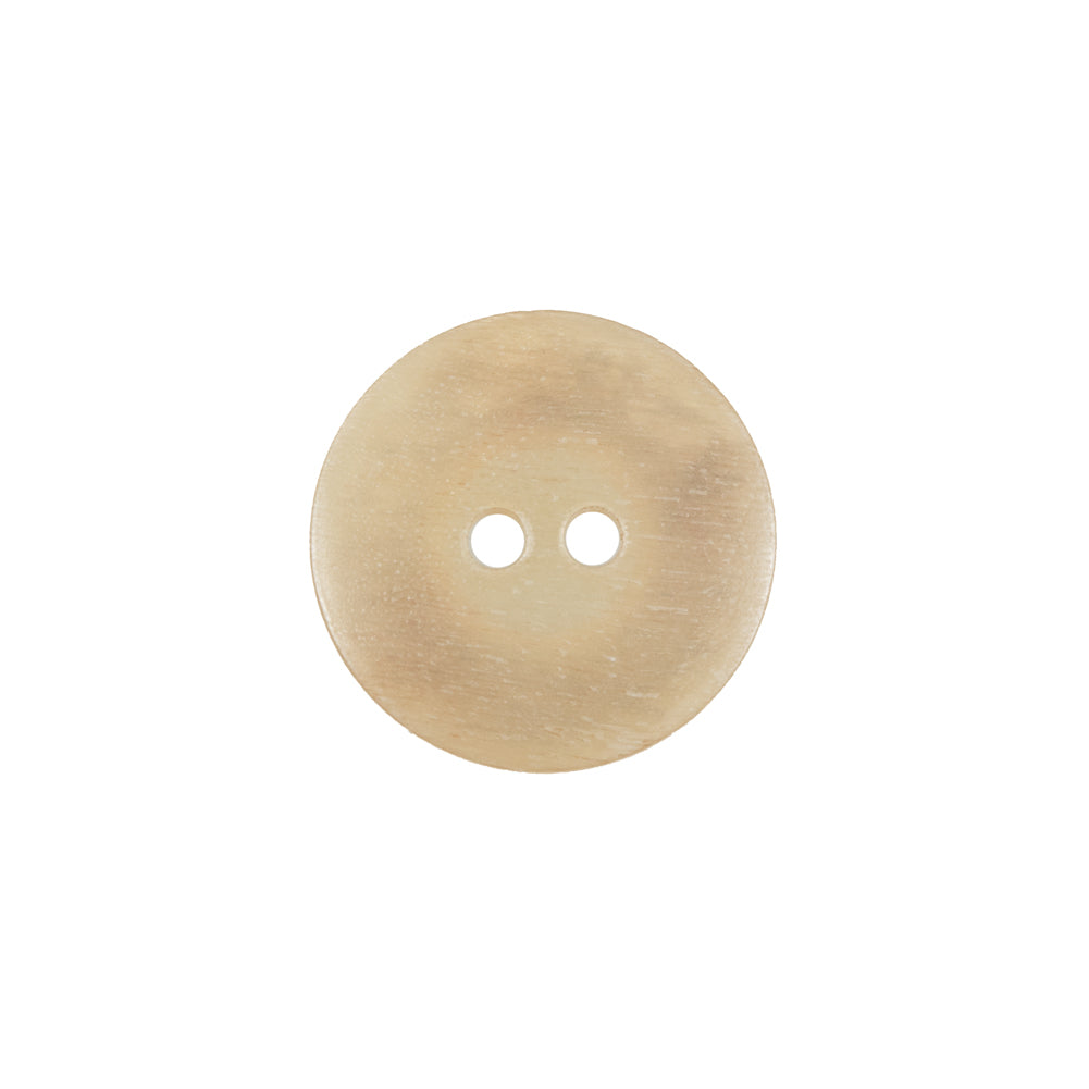 Beige Horn 2-Hole Button - 28L/18mm Detail Beige Horn 2-Hole Button - 28L/18mm Detail
