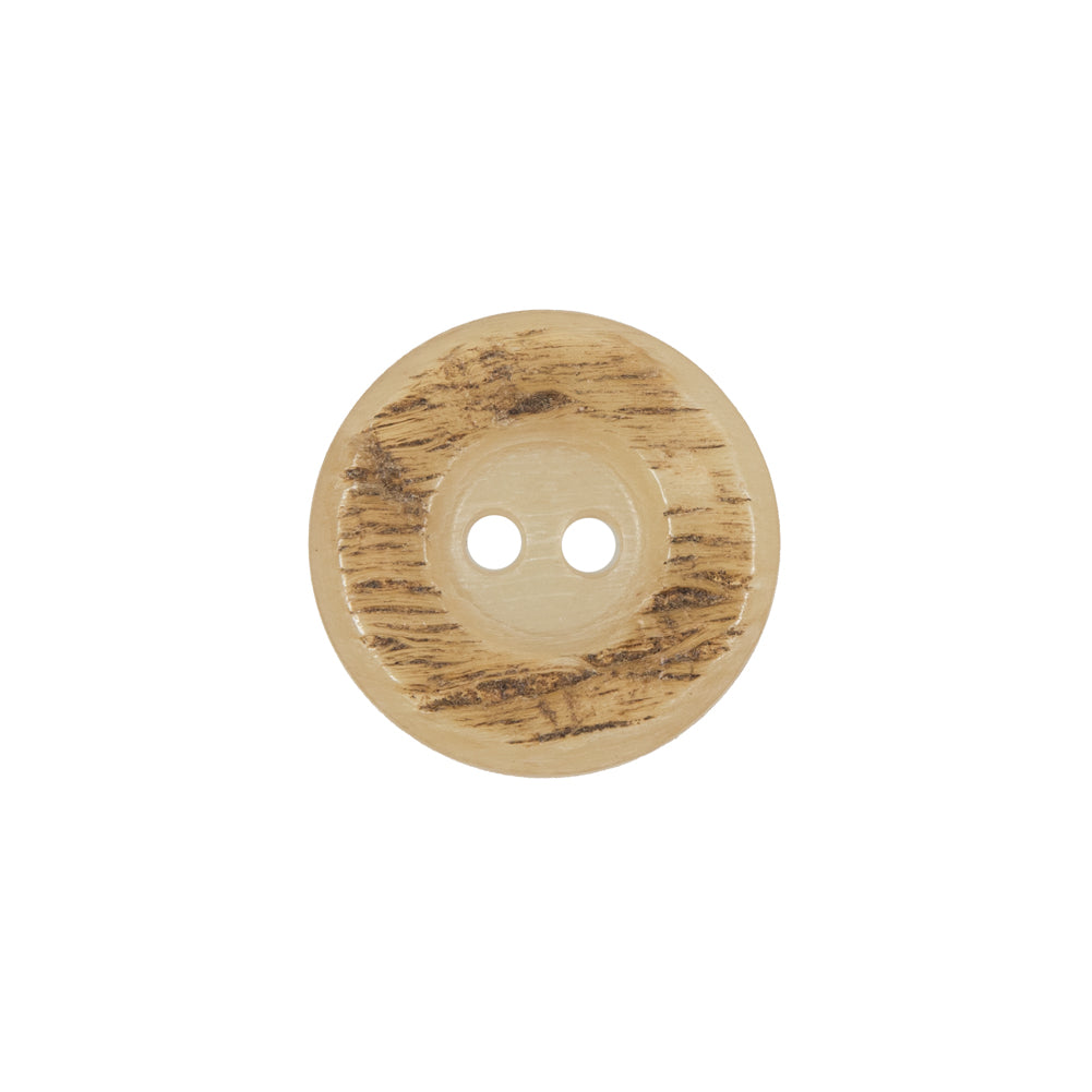 Beige Horn 2-Hole Button - 28L/18mm Beige Horn 2-Hole Button - 28L/18mm