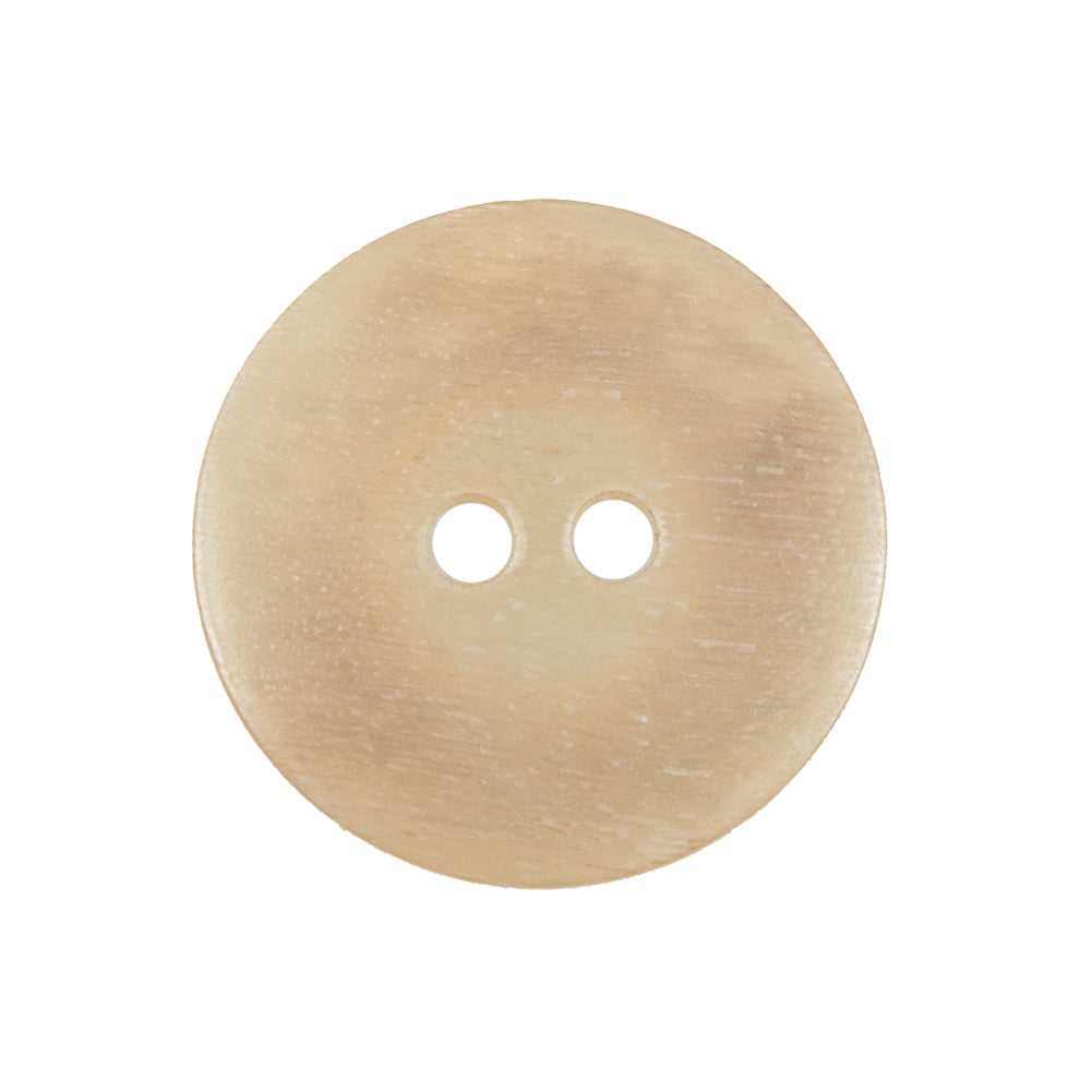 Beige Horn 2-Hole Button - 40L/25.5mm Detail Beige Horn 2-Hole Button - 40L/25.5mm Detail