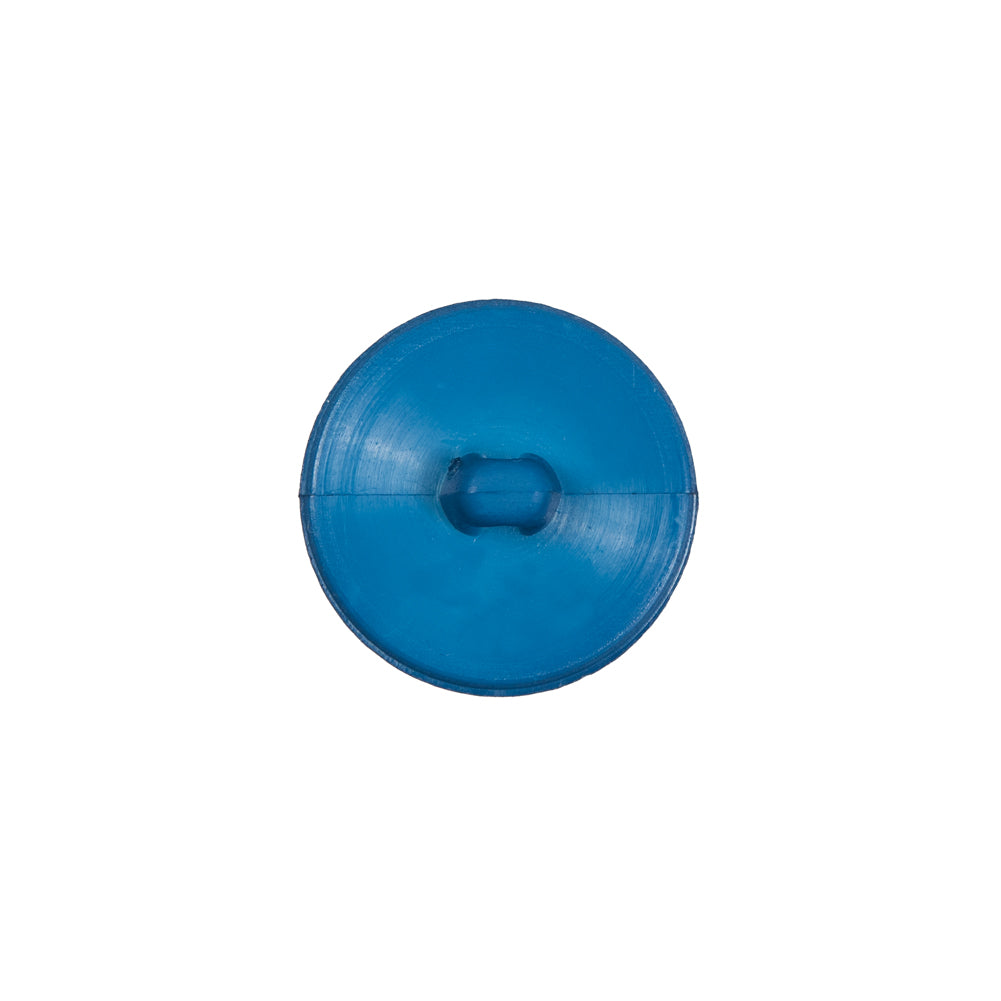 Italian Blue Nylon Shank Back Button - 24L/15mm Detail Italian Blue Nylon Shank Back Button - 24L/15mm Detail