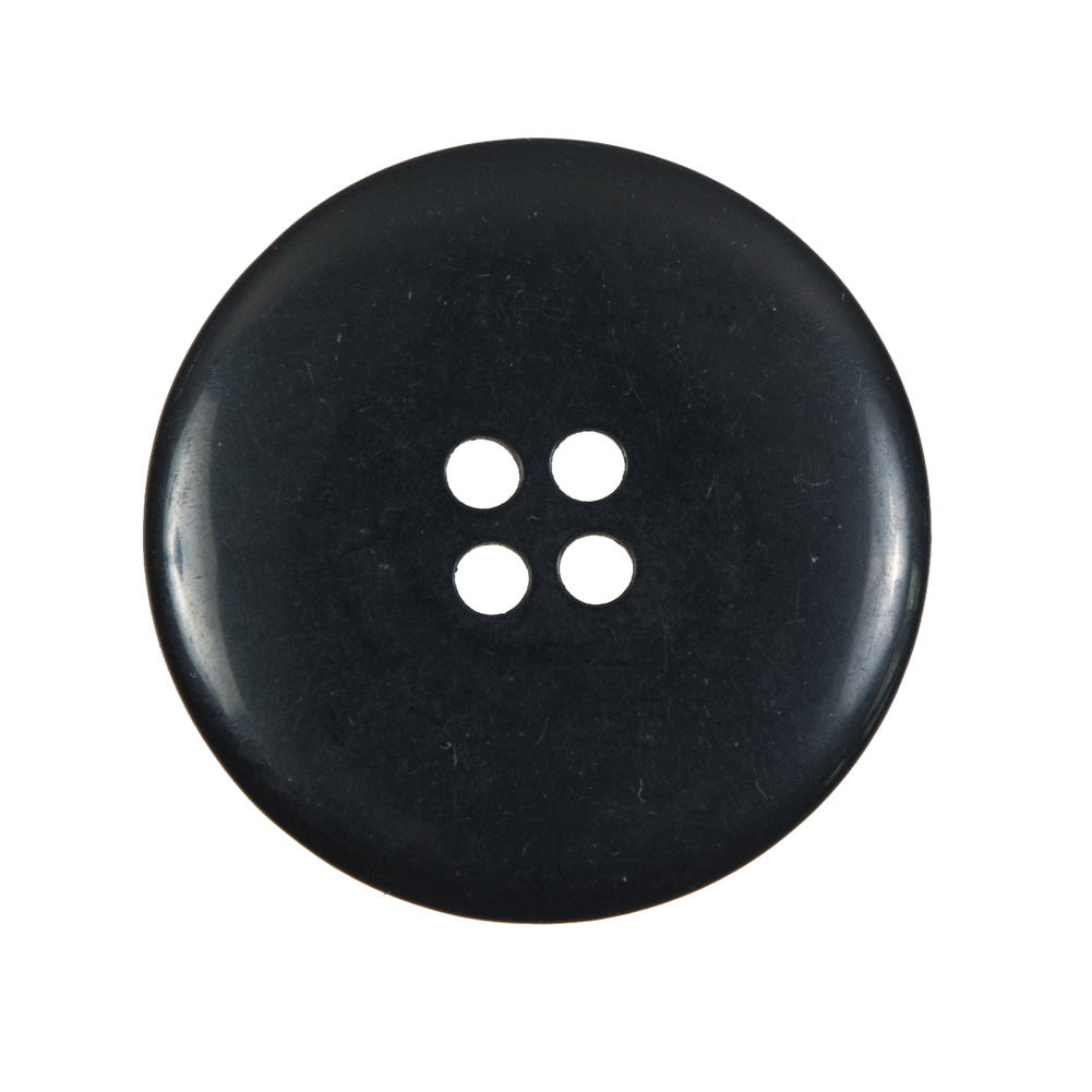 Black Plastic 4-Hole Button - 44L/28mm Detail Black Plastic 4-Hole Button - 44L/28mm Detail