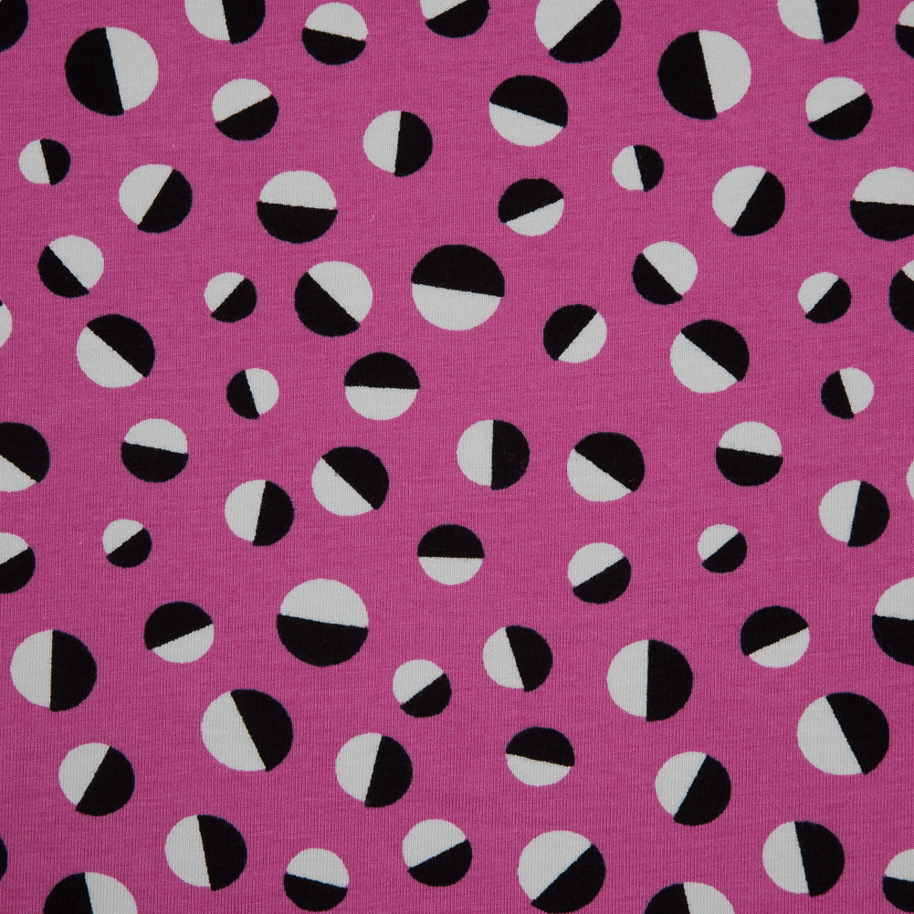 Pink Orbs Printed Cotton Jersey Detail Pink Orbs Printed Cotton Jersey Detail