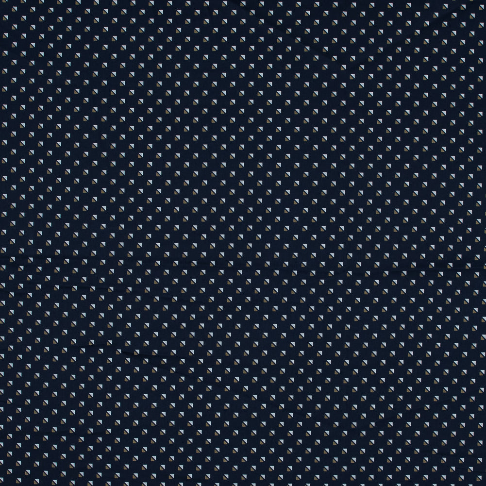 Navy Geometric Printed Cotton Twill Navy Geometric Printed Cotton Twill