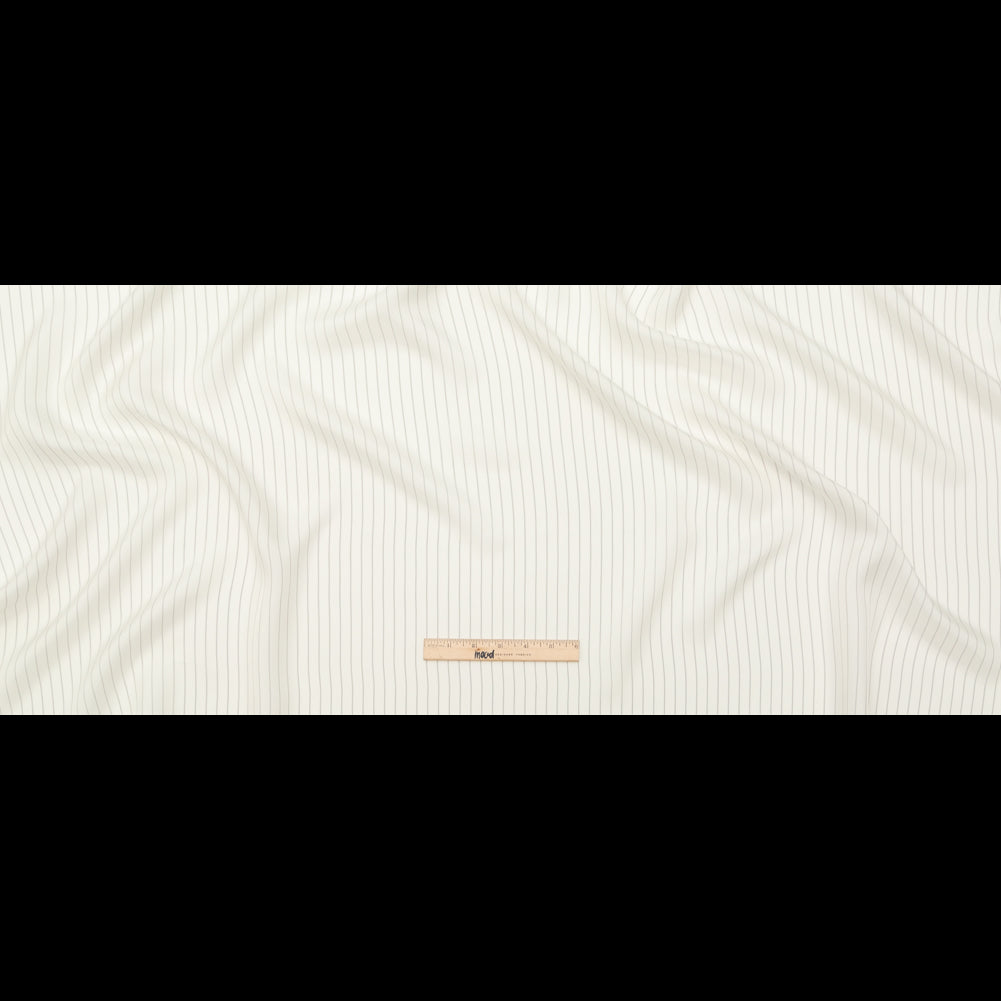 Bemberg Lining - Whisper White and Black Double Pinstripes Full Bemberg Lining - Whisper White and Black Double Pinstripes Full