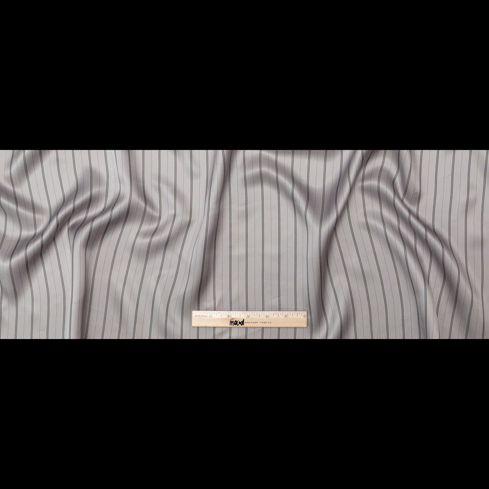 Bemberg Lining - Light Gray and Black Stripes Folded Bemberg Lining - Light Gray and Black Stripes Folded