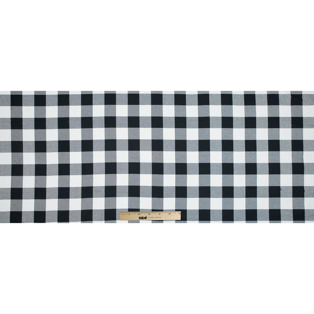 White and Black Buffalo Check Cotton Flannel Folded White and Black Buffalo Check Cotton Flannel Folded