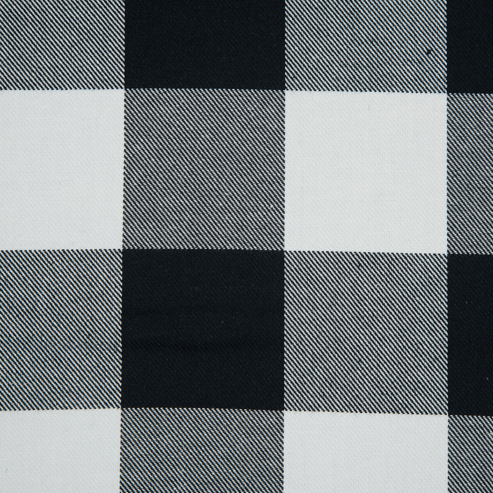 White and Black Buffalo Check Cotton Flannel Full White and Black Buffalo Check Cotton Flannel Full