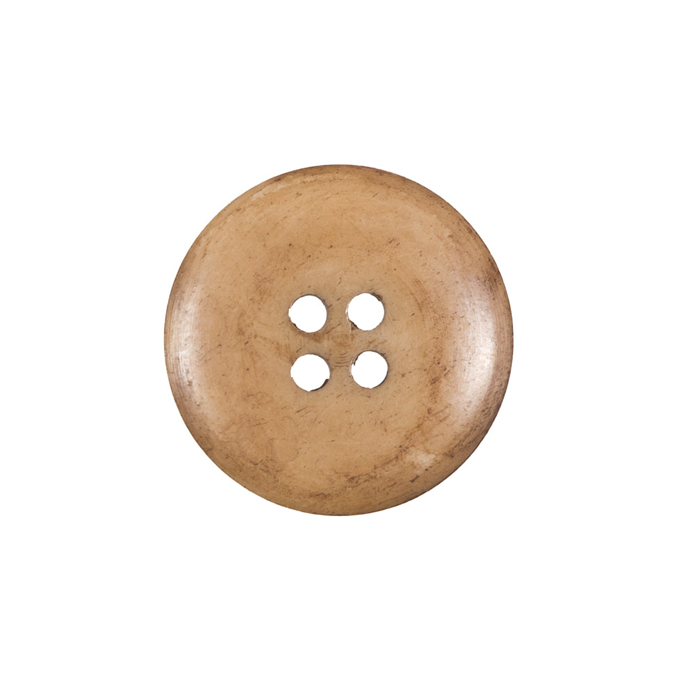 Beige Horn 4-Hole Button - 34L/21.5mm Detail Beige Horn 4-Hole Button - 34L/21.5mm Detail