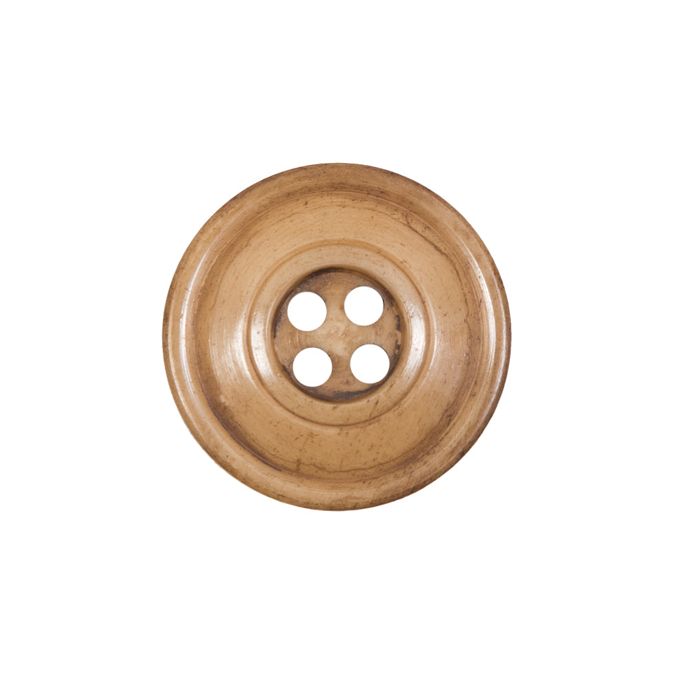 Beige Horn 4-Hole Button - 34L/21.5mm Beige Horn 4-Hole Button - 34L/21.5mm