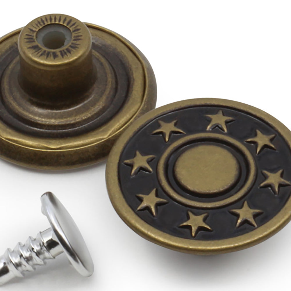 Dritz Jean Buttons - Antique Brass - 11/16" Dritz Jean Buttons - Antique Brass - 11/16"