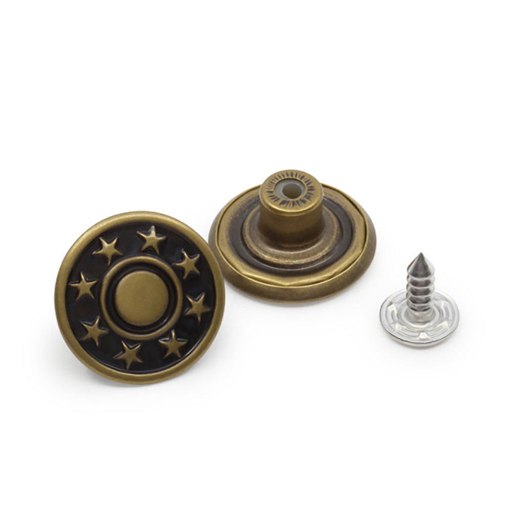 Dritz Jean Buttons - Antique Brass - 11/16" Dritz Jean Buttons - Antique Brass - 11/16"
