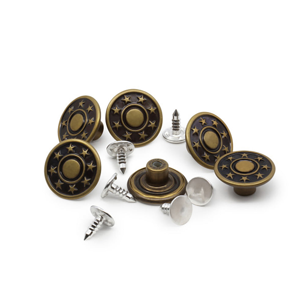 Dritz Jean Buttons - Antique Brass - 11/16" Dritz Jean Buttons - Antique Brass - 11/16"