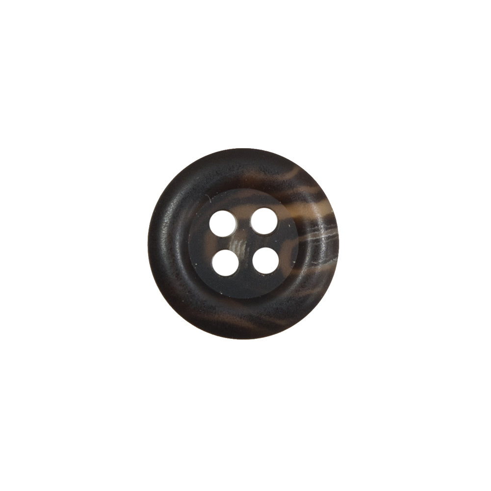 Brown Plastic 4-Hole Button - 24L/15mm Brown Plastic 4-Hole Button - 24L/15mm