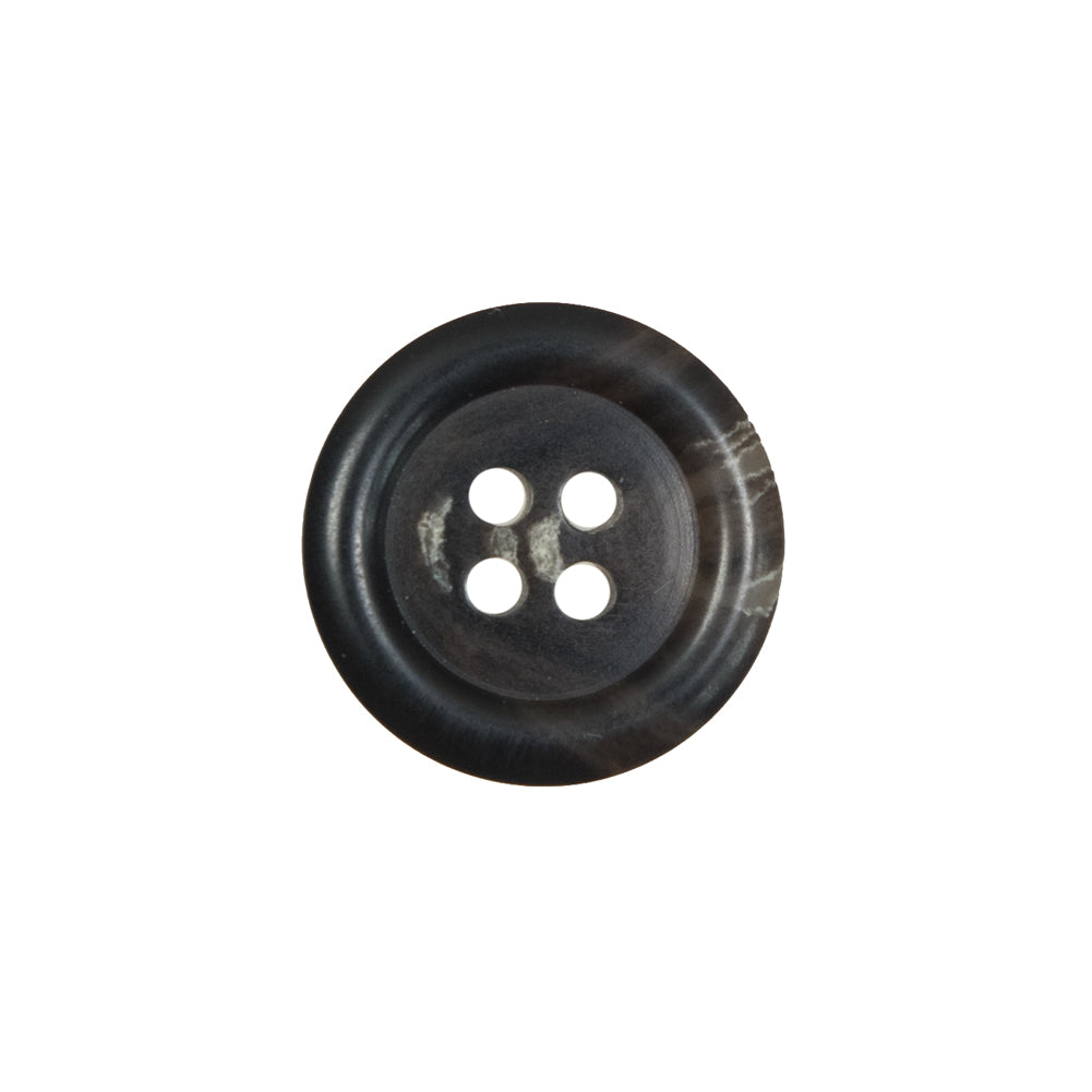 Black and Brown Plastic 4-Hole Button - 30L/19mm Black and Brown Plastic 4-Hole Button - 30L/19mm