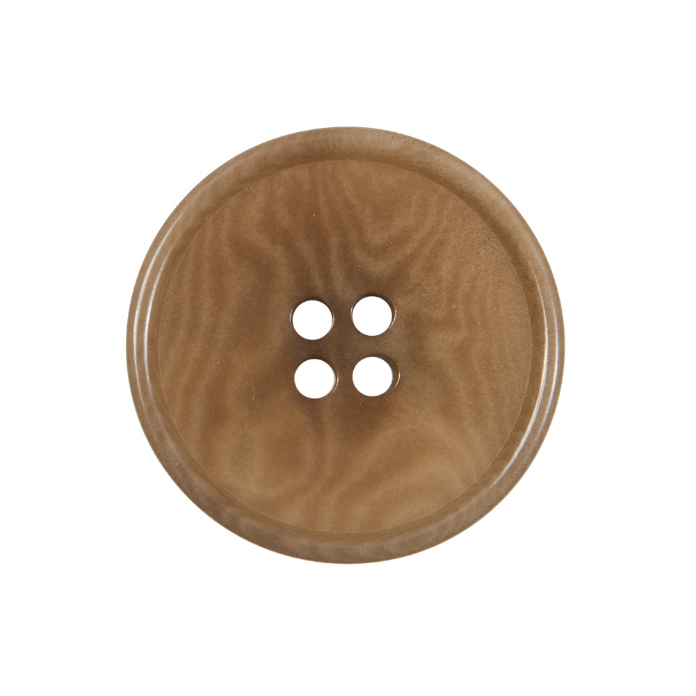 Dark Tan Horn 4-Hole Button - 40L/25.5mm Dark Tan Horn 4-Hole Button - 40L/25.5mm