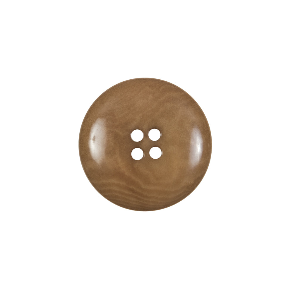 Dark Tan Horn 4-Hole Button - 30L/19mm Detail Dark Tan Horn 4-Hole Button - 30L/19mm Detail