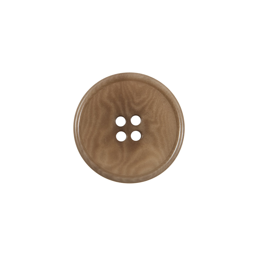 Dark Tan Horn 4-Hole Button - 28L/18mm Dark Tan Horn 4-Hole Button - 28L/18mm